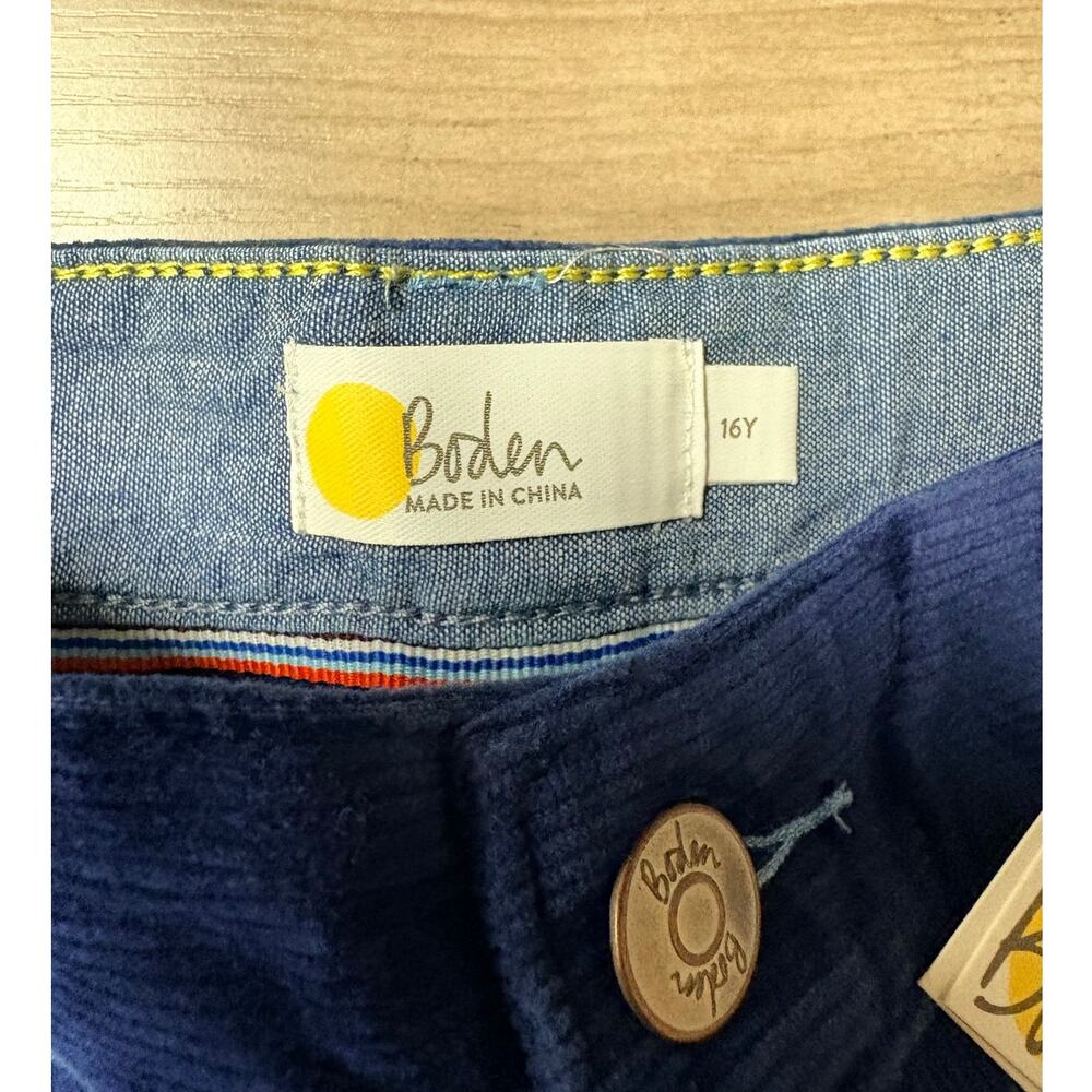 Boden Blue Corduroy Skinny Pants Size 16Y - Picture 3 of 7